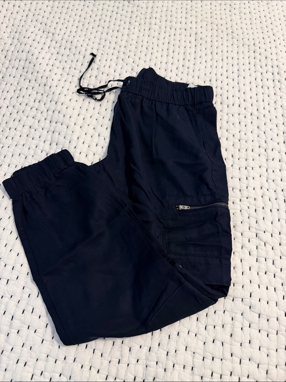 Banana Republic Navy Drawstring Cargo Joggers